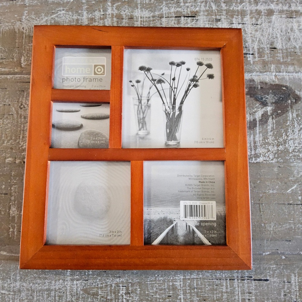 Target Home Photo Frame Medium Stain Multiple Opening Wood Collage